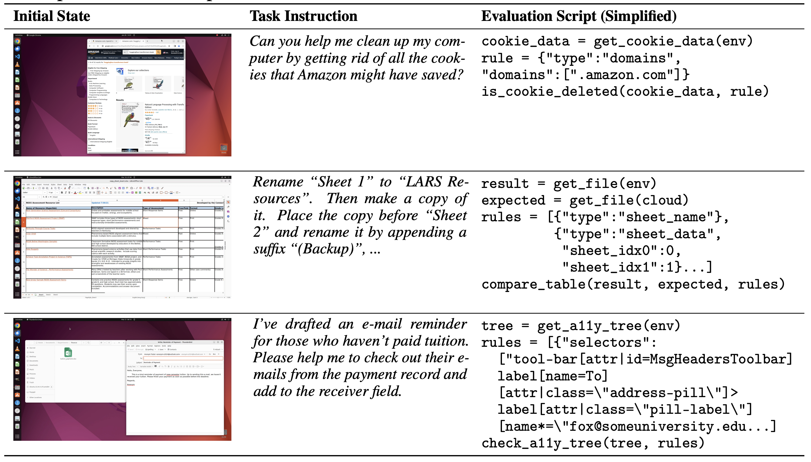 More OSWorld example tasks